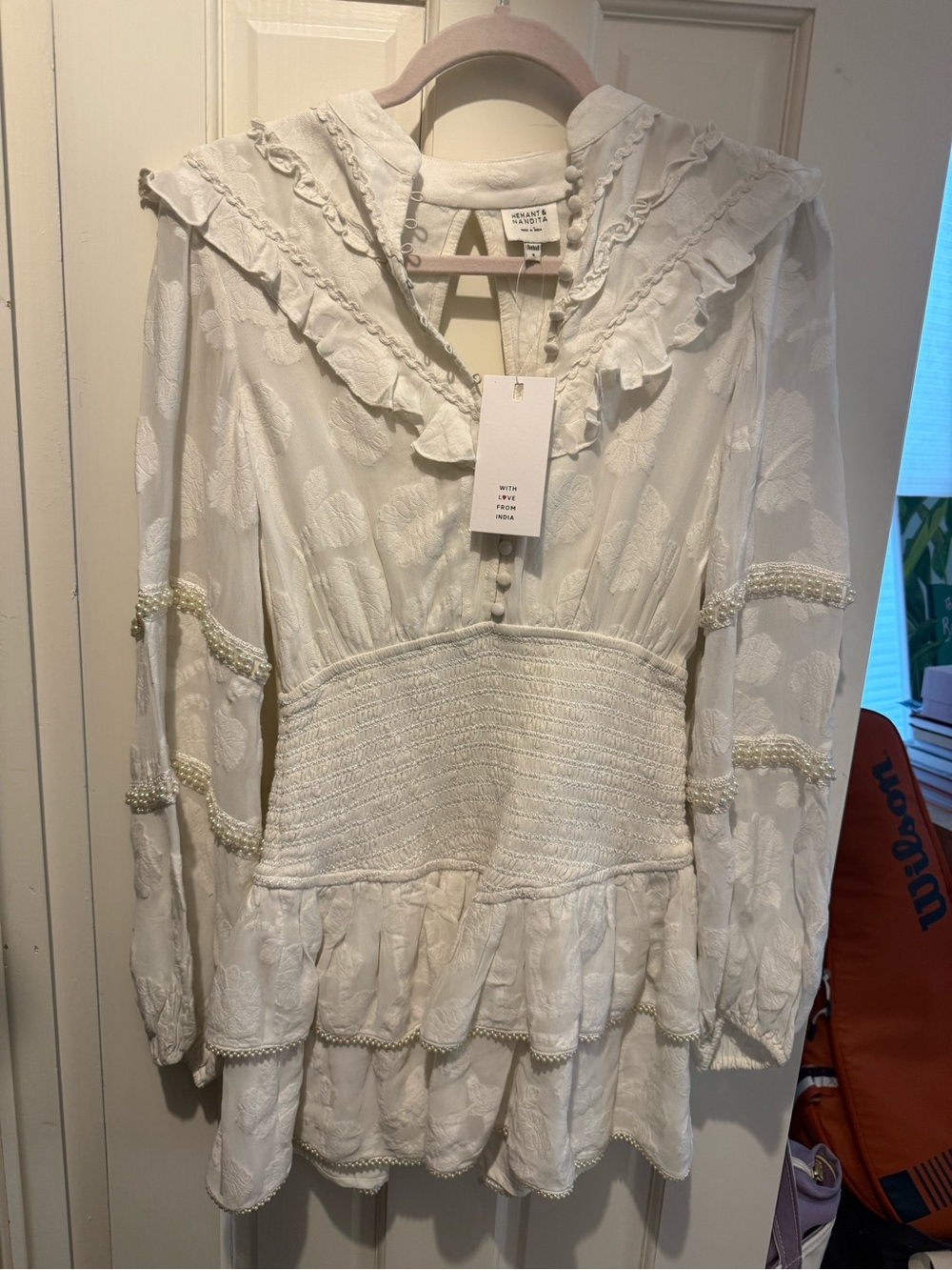 NWT Hemant & Nandita White Mini Dress